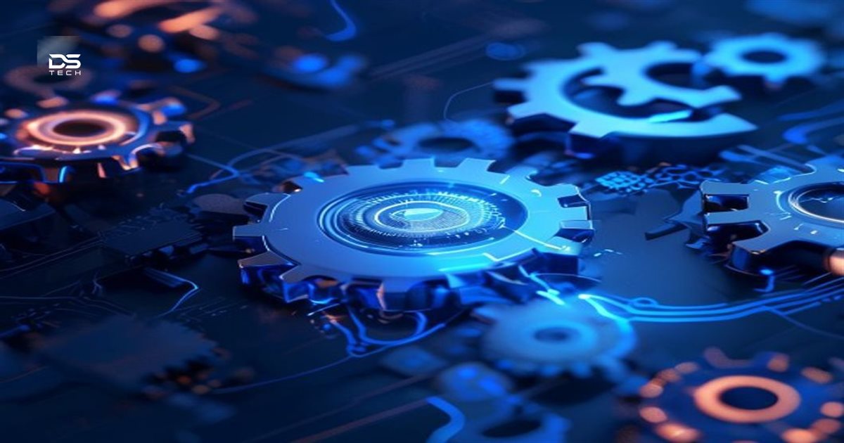 Ícone de engrenagem representando automação de processos com IA