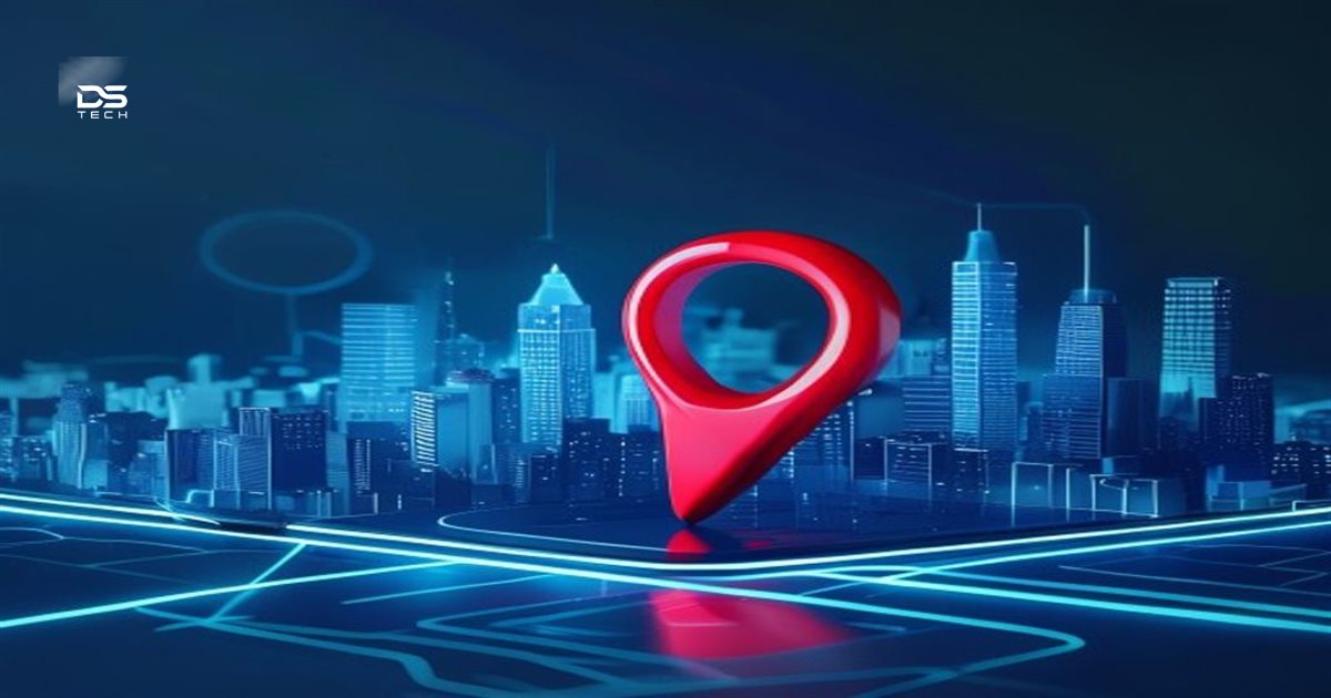 Ícone de pin de localização sobre a cidade representando busca local em Curitiba