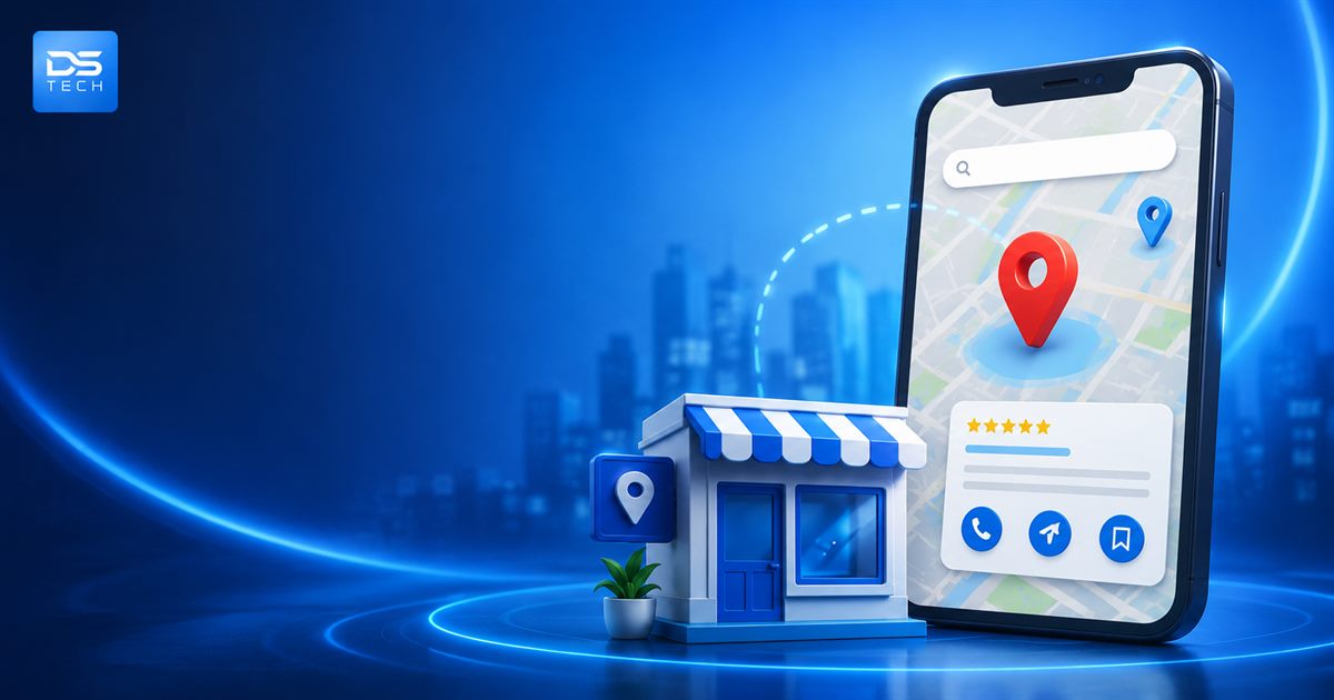 Ícone de pin de localização representando Google Meu Negócio e busca local